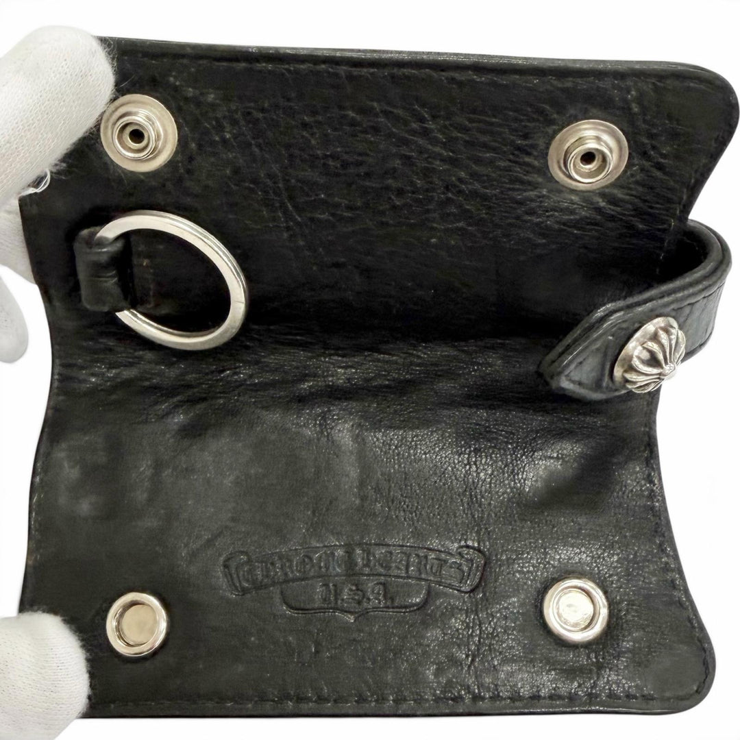 Great CHROME HEARTS Key holder Crossball button leather with invoice 2013