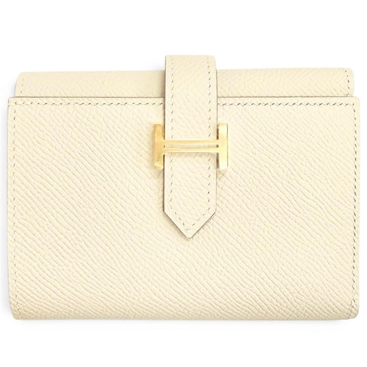 Pristine HERMES Tri-fold wallet Bean Combine Verso Epsom Leather Women