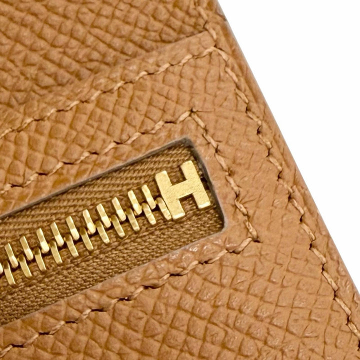 Pristine HERMES Tri-fold wallet Bean Combine Verso Epsom Leather Women