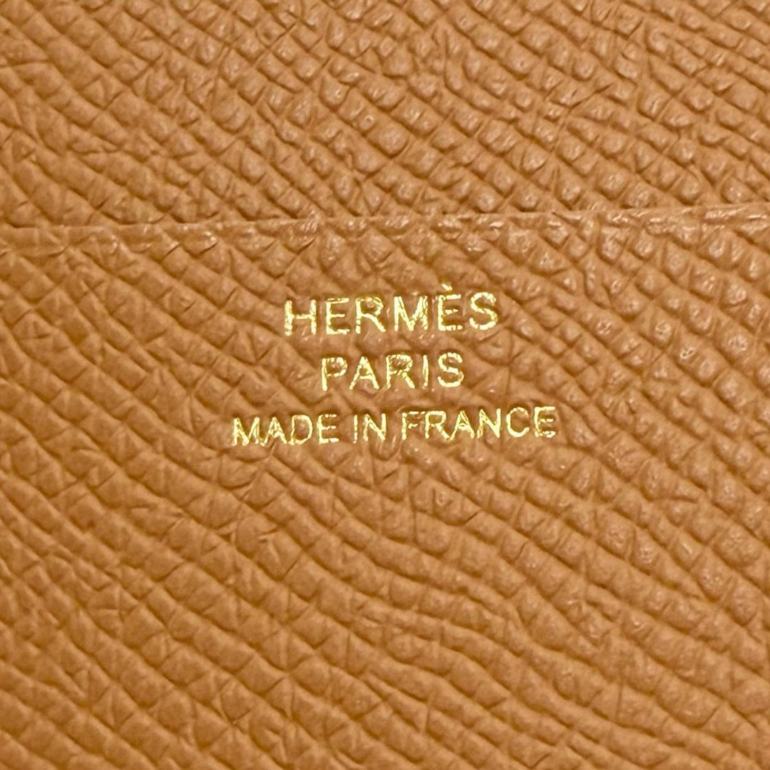 Pristine HERMES Tri-fold wallet Bean Combine Verso Epsom Leather Women
