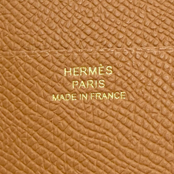 Pristine HERMES Tri-fold wallet Bean Combine Verso Epsom Leather Women