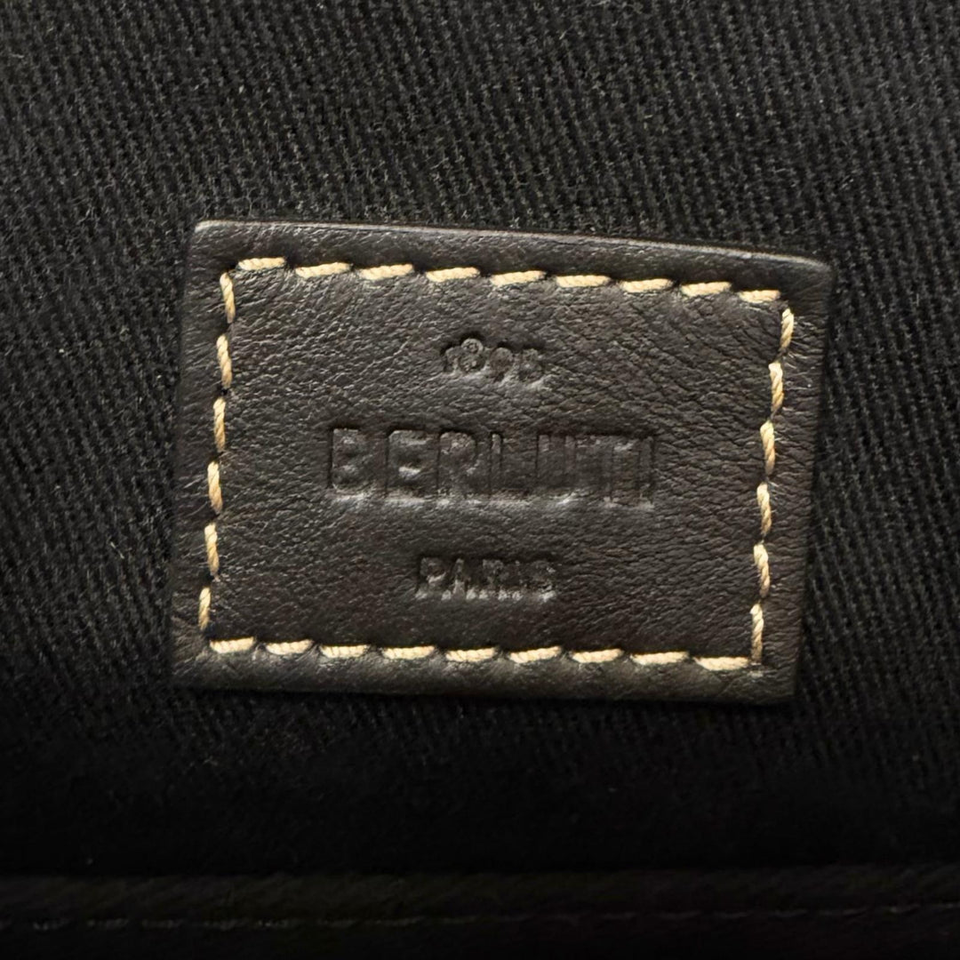Great BERLUTI Backpack Daypack Lodge Canvas beige canvas mens