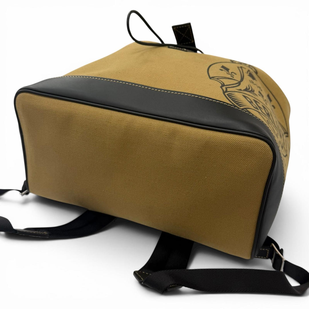 Great BERLUTI Backpack Daypack Lodge Canvas beige canvas mens