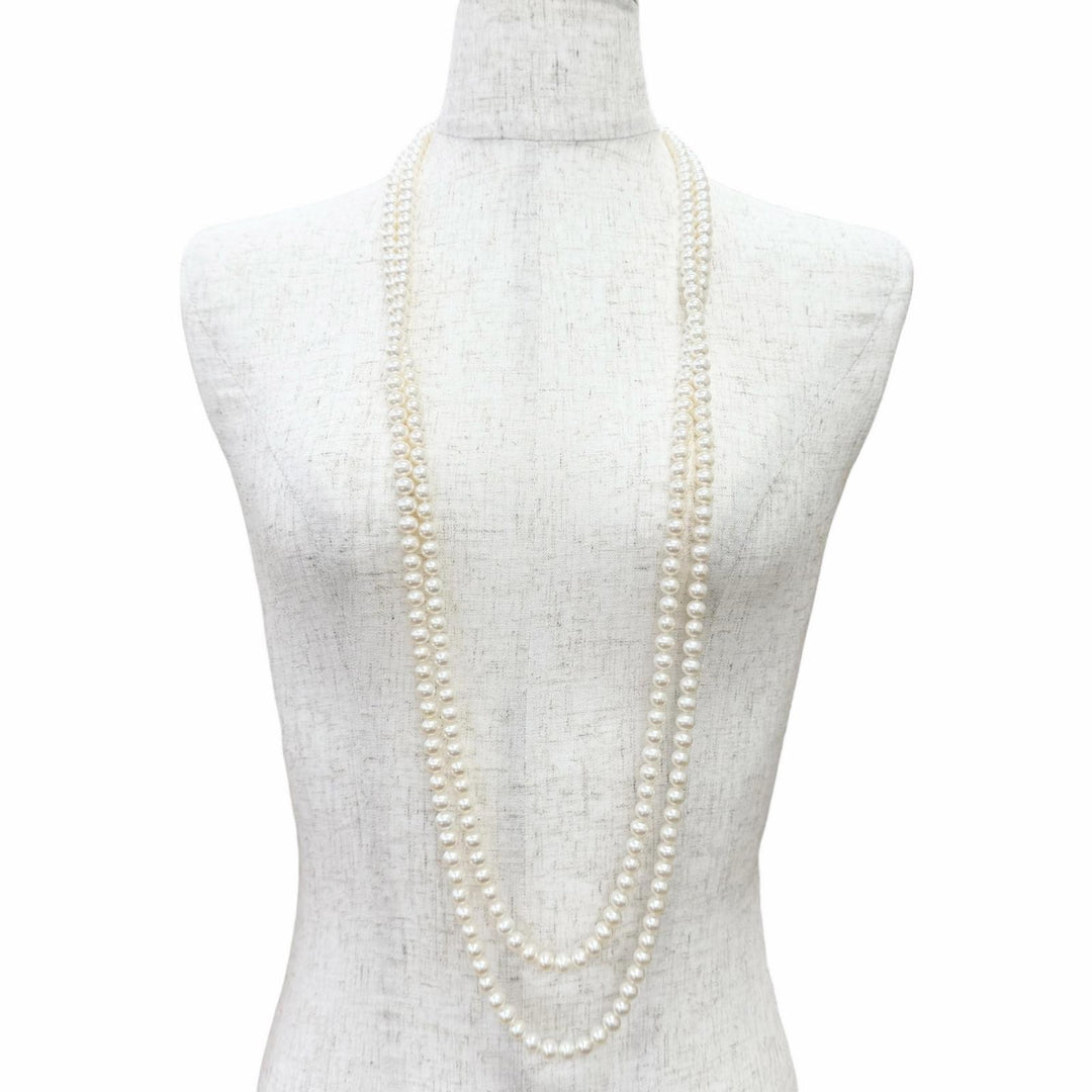 Great TIFFANY&Co. Necklace long white Freshwater pearl Women