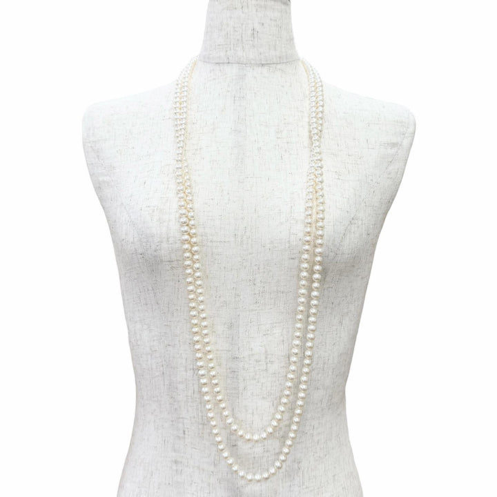 Great TIFFANY&Co. Necklace long white Freshwater pearl Women