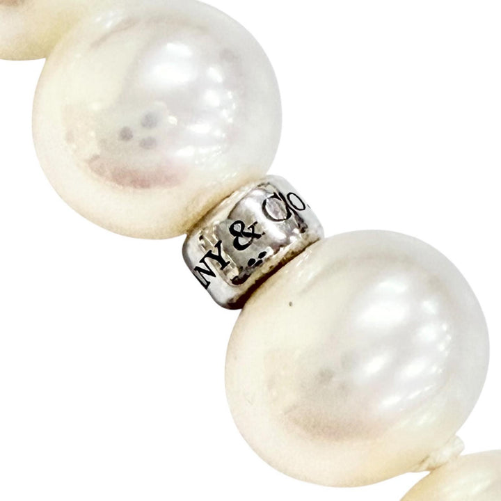 Great TIFFANY&Co. Necklace long white Freshwater pearl Women