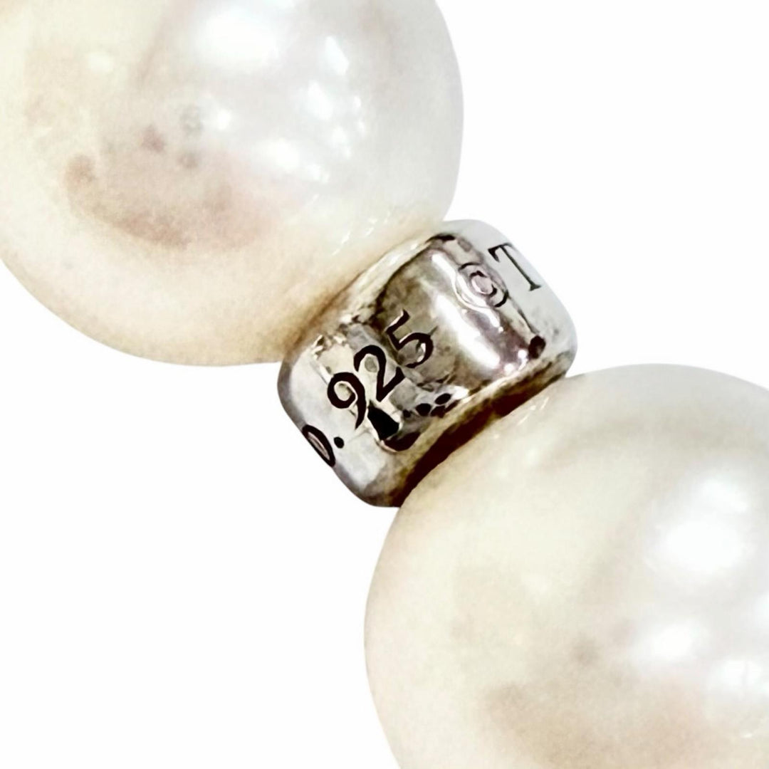 Great TIFFANY&Co. Necklace long white Freshwater pearl Women