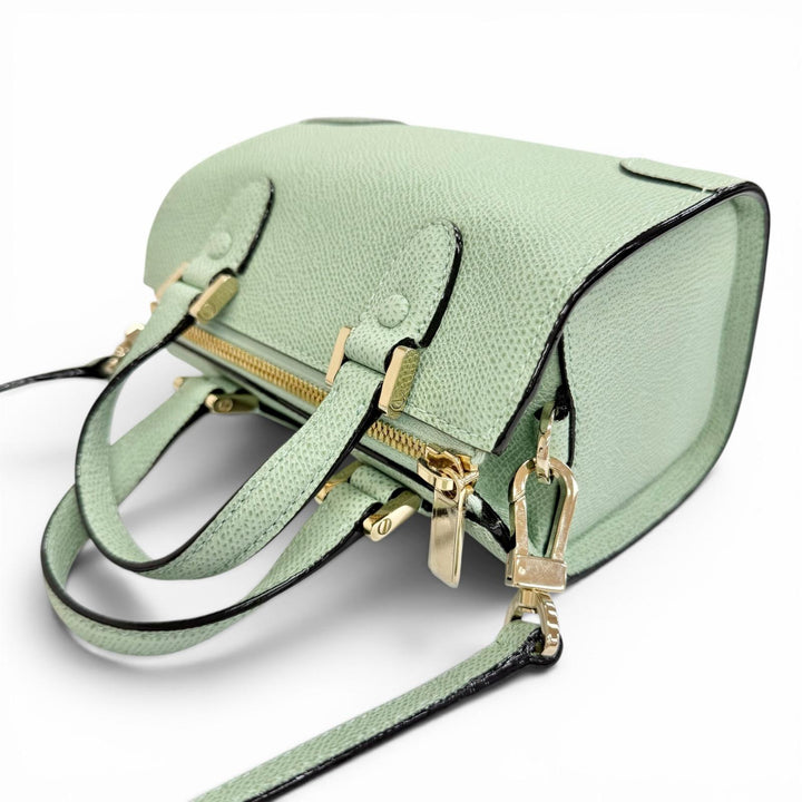 Pristine Valextra Shoulder Bag BABILA MICRO 2WAY handbag green WBBB0030028LOC99