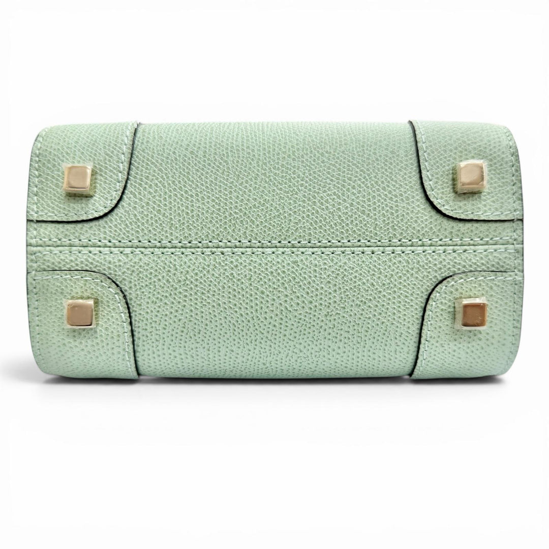Pristine Valextra Shoulder Bag BABILA MICRO 2WAY handbag green WBBB0030028LOC99