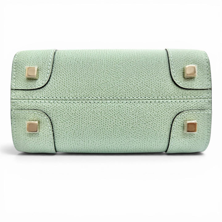 Pristine Valextra Shoulder Bag BABILA MICRO 2WAY handbag green WBBB0030028LOC99
