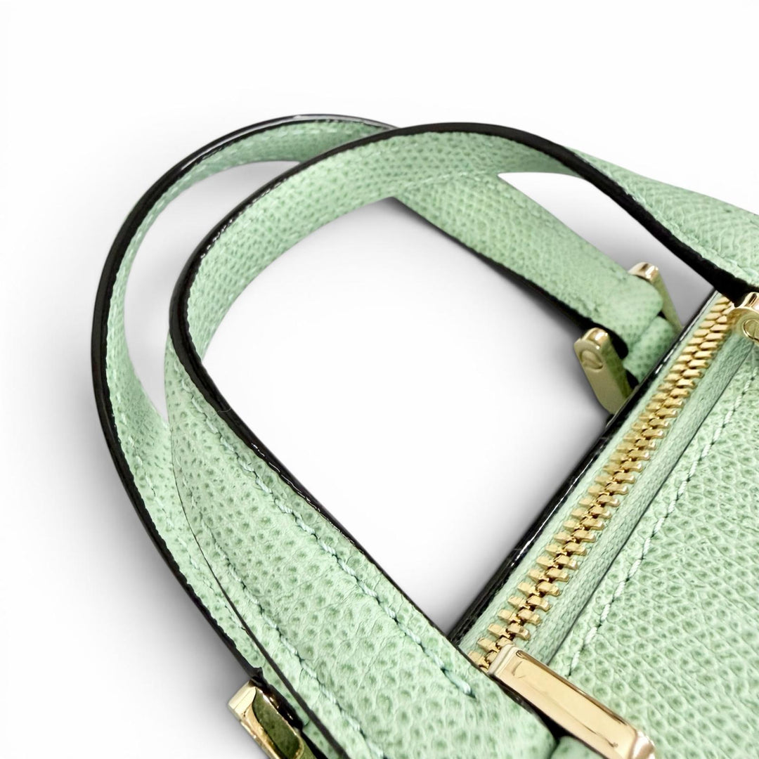 Pristine Valextra Shoulder Bag BABILA MICRO 2WAY handbag green WBBB0030028LOC99