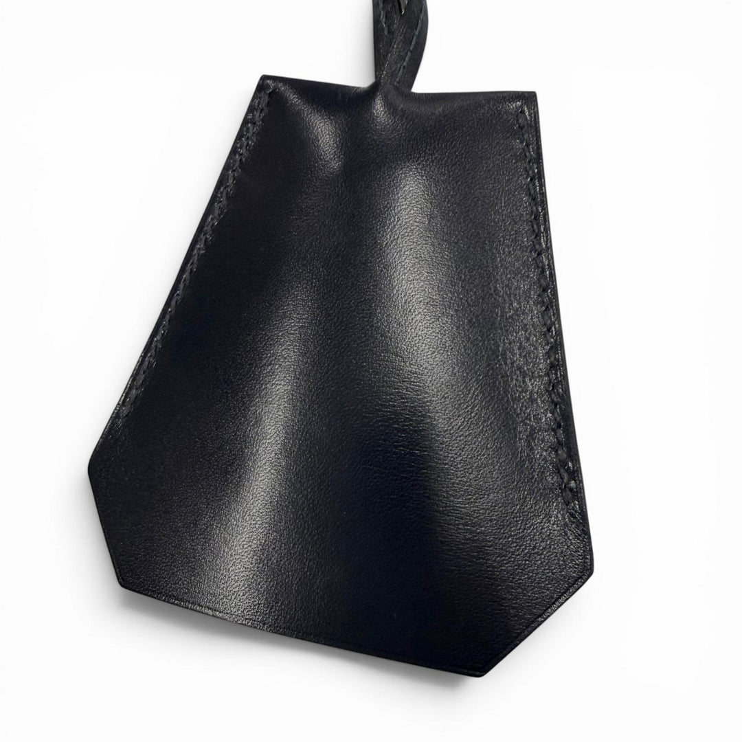 Excellent HERMES Necklace Margiela-era Clochette Navy leather mens