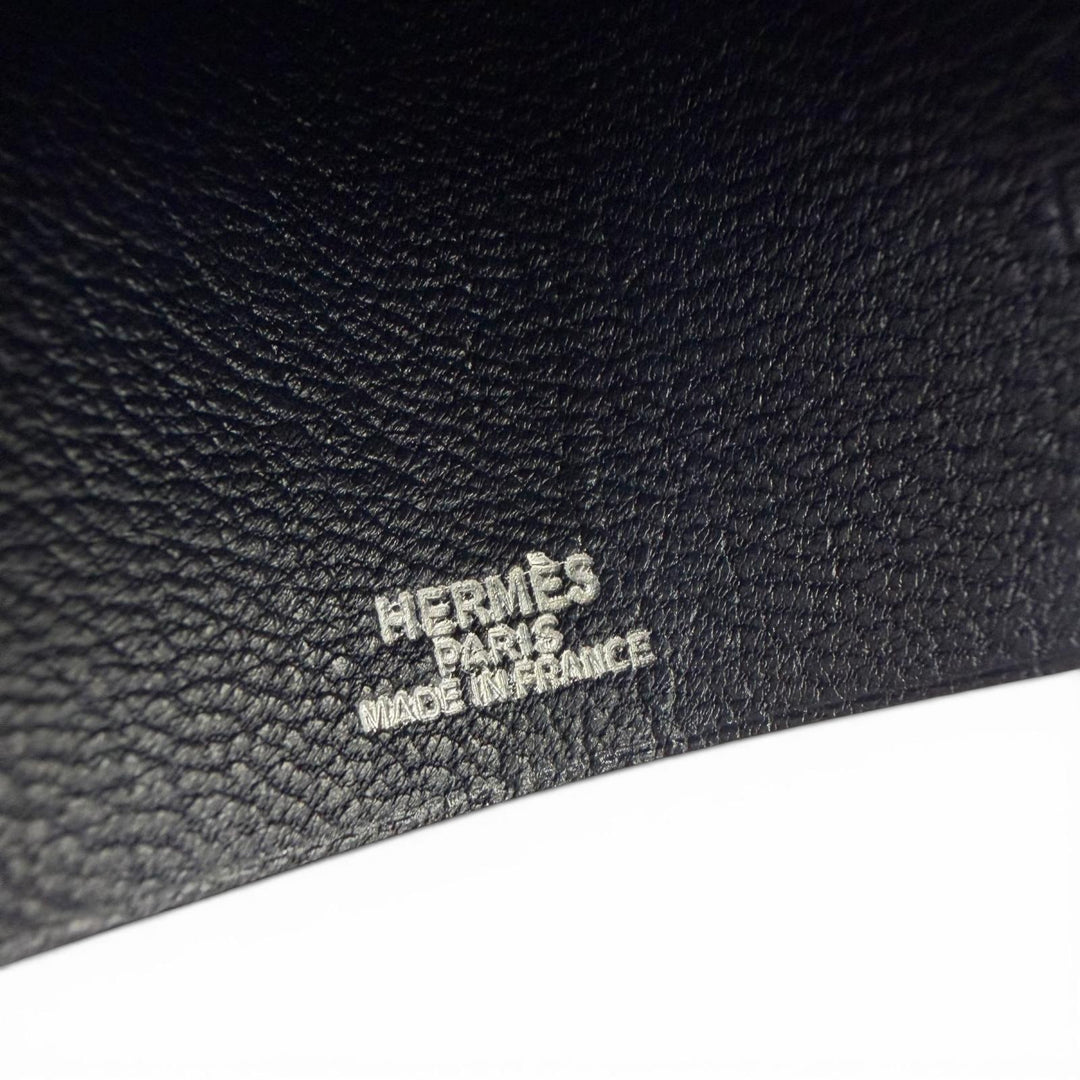 Excellent HERMES Necklace Margiela-era Clochette Navy leather mens