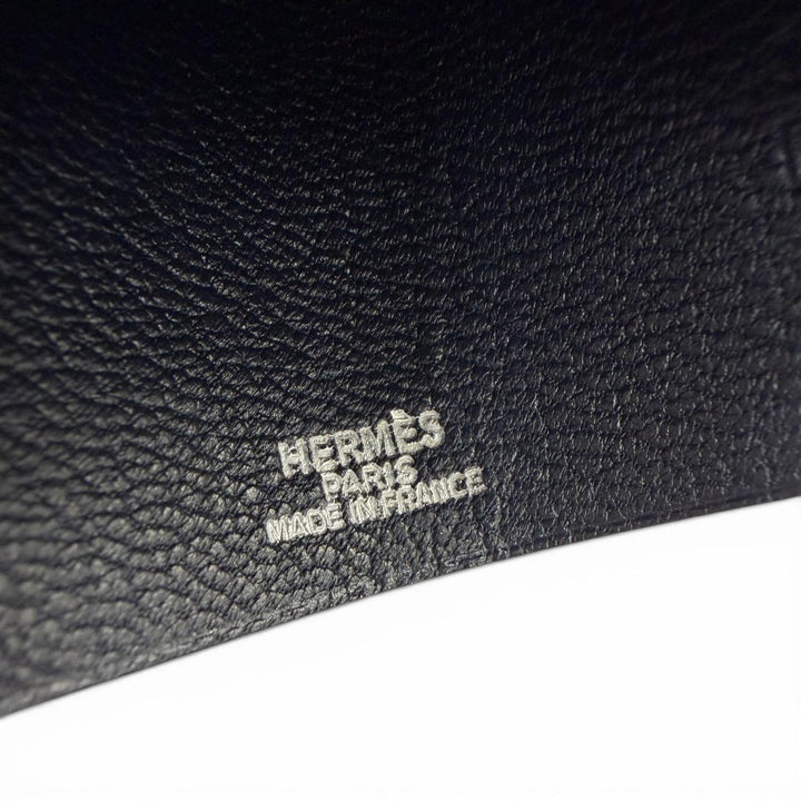 Excellent HERMES Necklace Margiela-era Clochette Navy leather mens