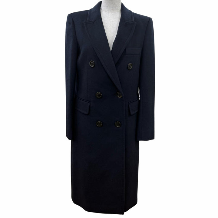 Excellent MAX&CO Chester coat il mio cappotto Long length Navy cashmere Women 40