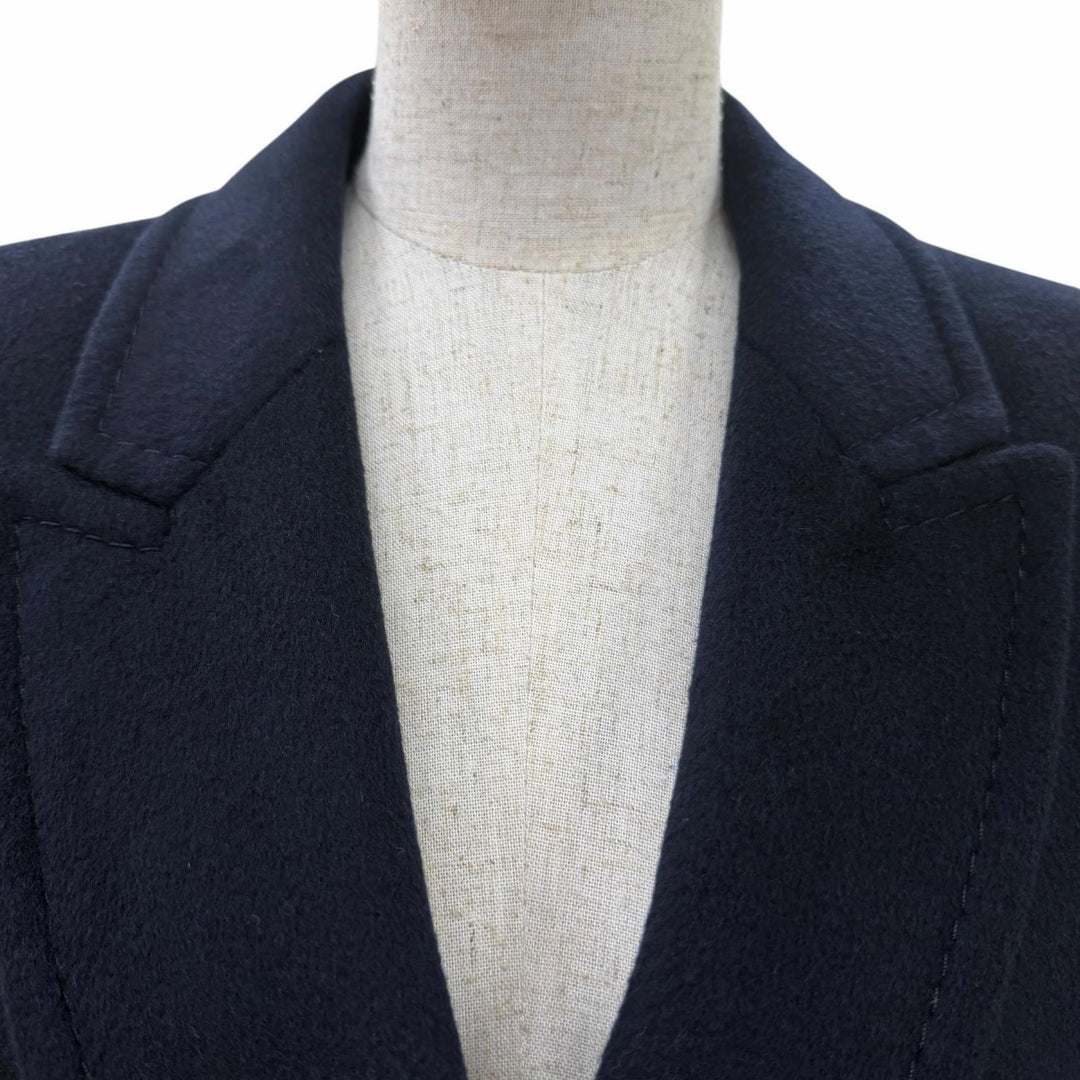 Excellent MAX&CO Chester coat il mio cappotto Long length Navy cashmere Women 40