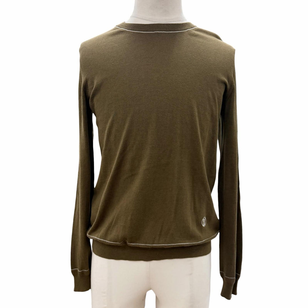 Great LOUIS VUITTON sweater khaki cotton mens XS
