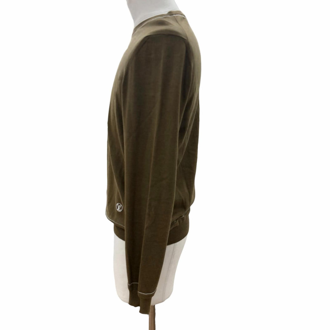 Great LOUIS VUITTON sweater khaki cotton mens XS
