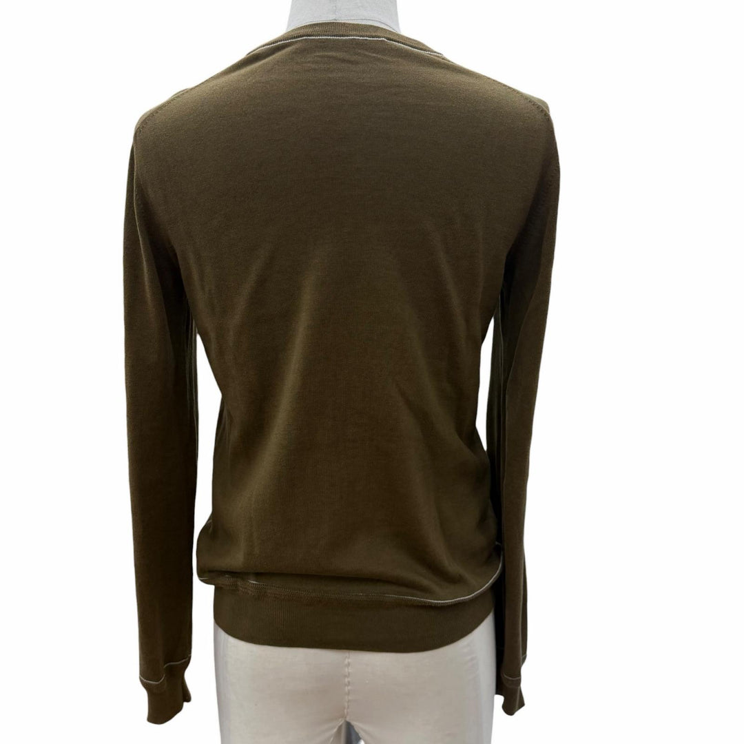 Great LOUIS VUITTON sweater khaki cotton mens XS