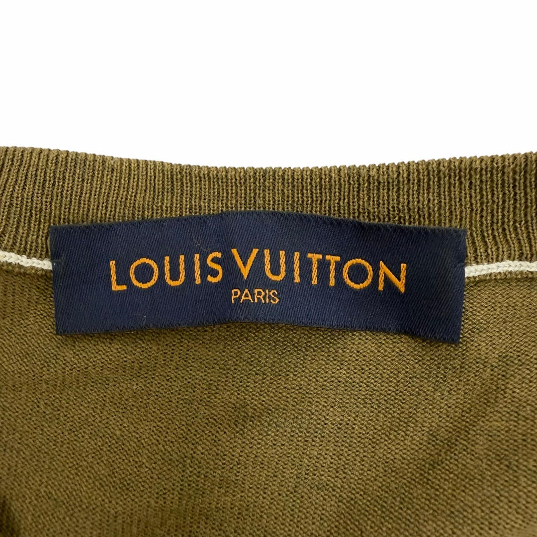 Great LOUIS VUITTON sweater khaki cotton mens XS