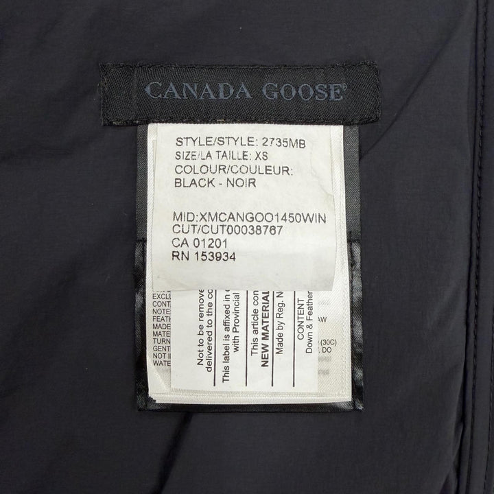 Great CANADA GOOSE Down jacket Highbridge Crew Bomber black Nylon mens XS 2735MB