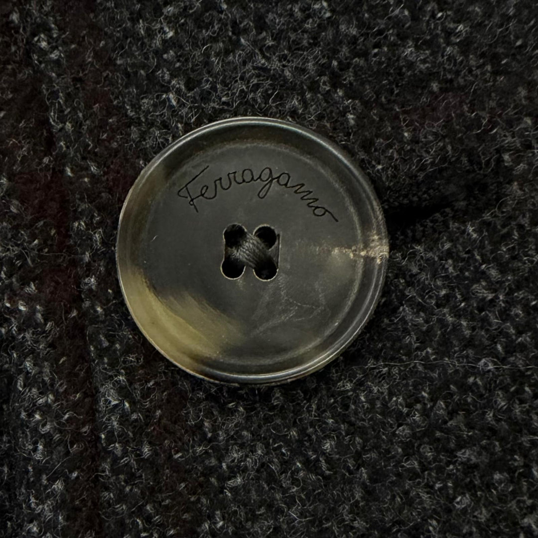 Great Salvatore Ferragamo Chester coat Striped Pattern gray wool