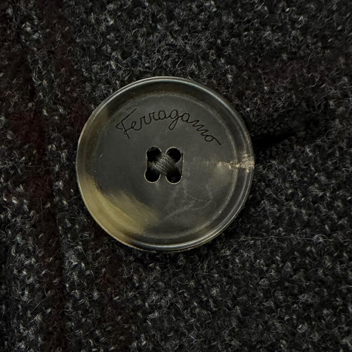 Great Salvatore Ferragamo Chester coat Striped Pattern gray wool