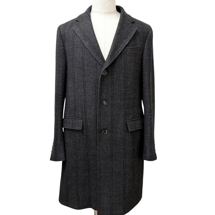 Great Salvatore Ferragamo Chester coat Striped Pattern gray wool