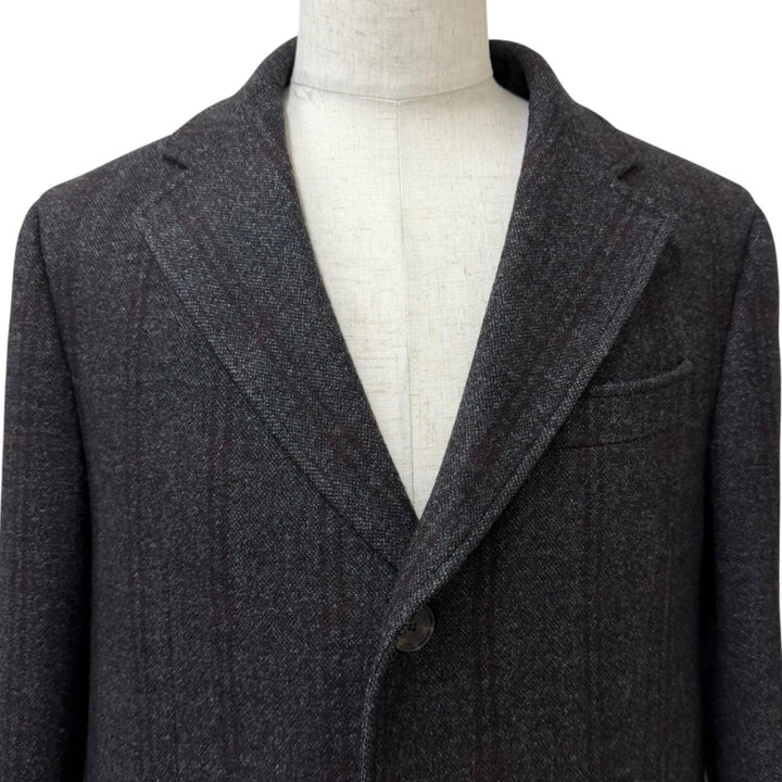 Great Salvatore Ferragamo Chester coat Striped Pattern gray wool