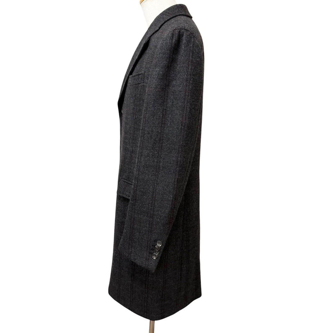 Great Salvatore Ferragamo Chester coat Striped Pattern gray wool