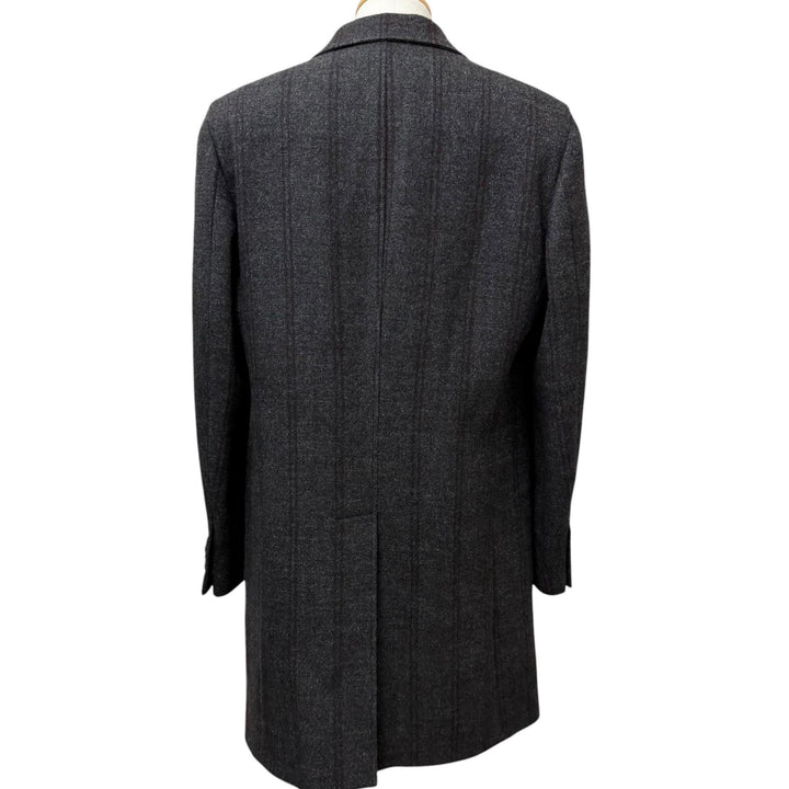 Great Salvatore Ferragamo Chester coat Striped Pattern gray wool