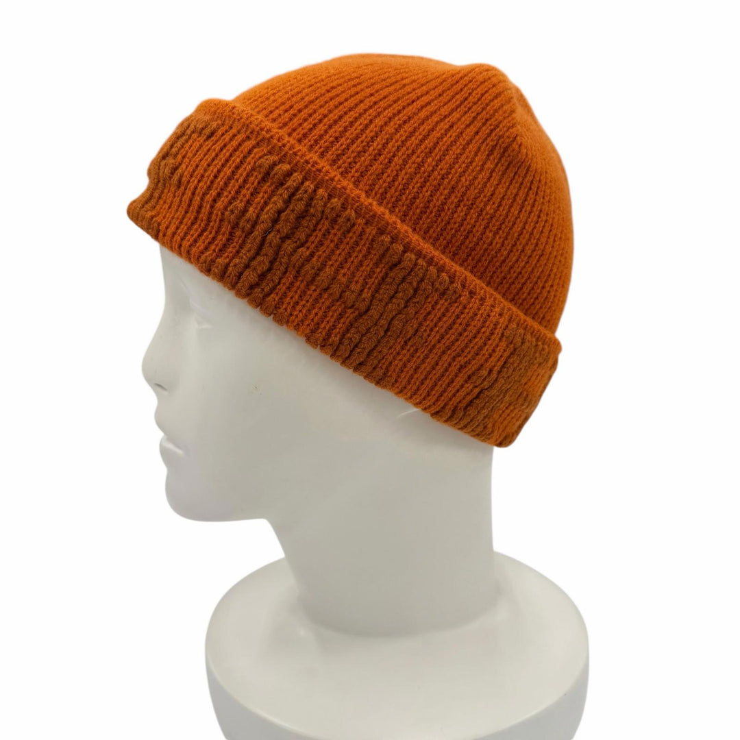 Excellent HERMES Knit cap Orange cashmere Women