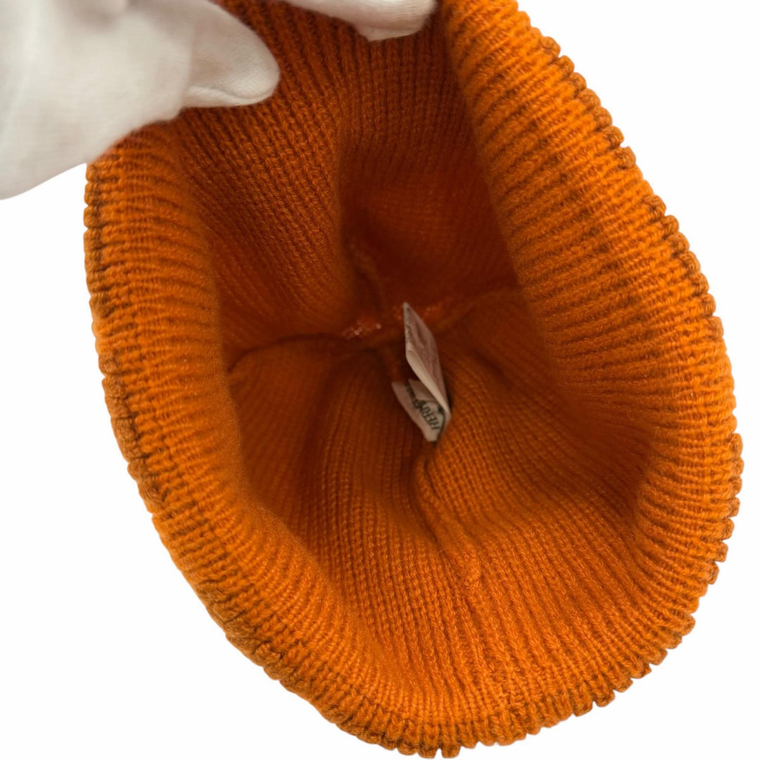 Excellent HERMES Knit cap Orange cashmere Women