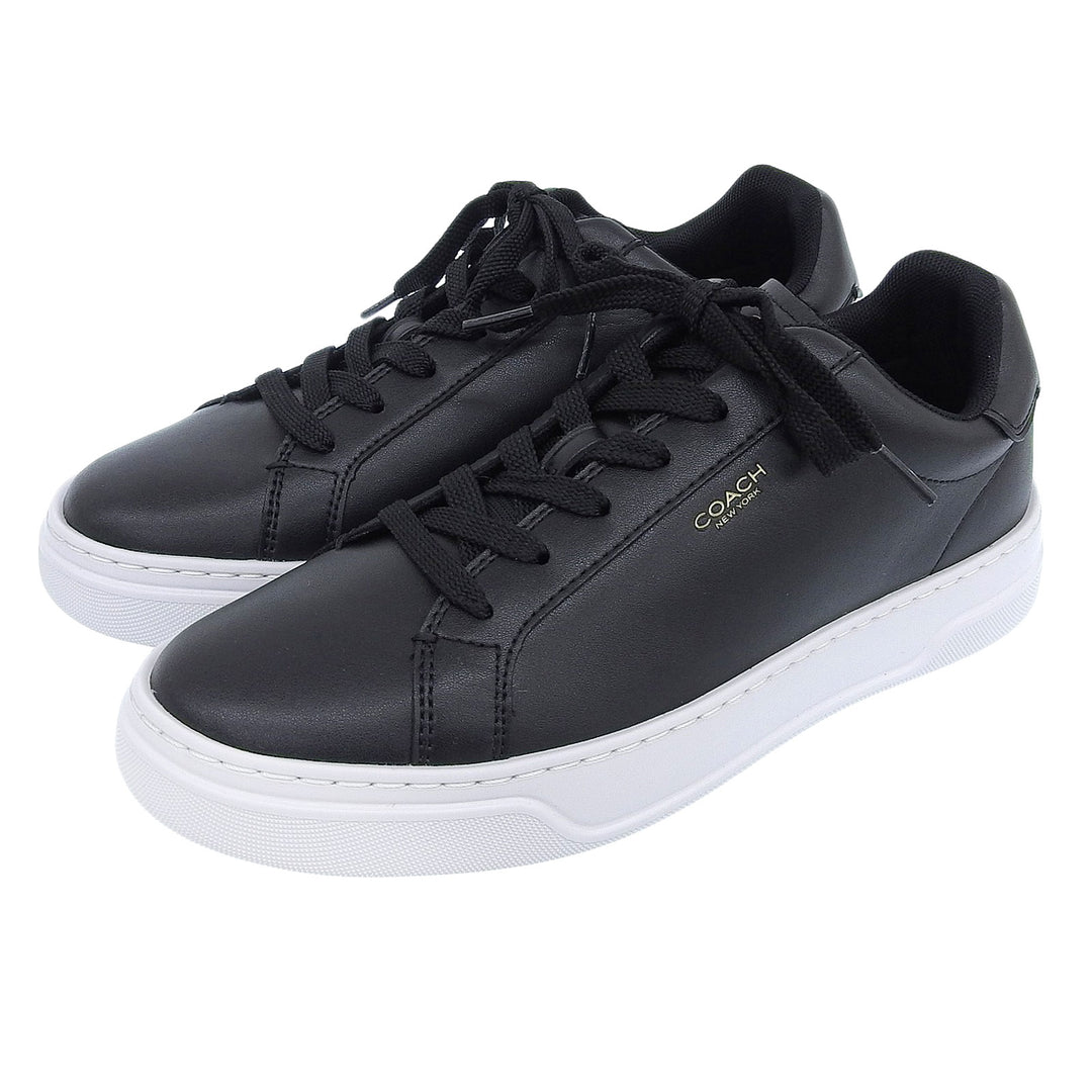 Pristine COACH Other shoes HIGH LINE LTR SNK black leather mens CX120