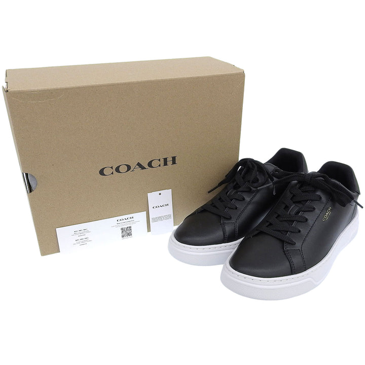Pristine COACH Other shoes HIGH LINE LTR SNK black leather mens CX120