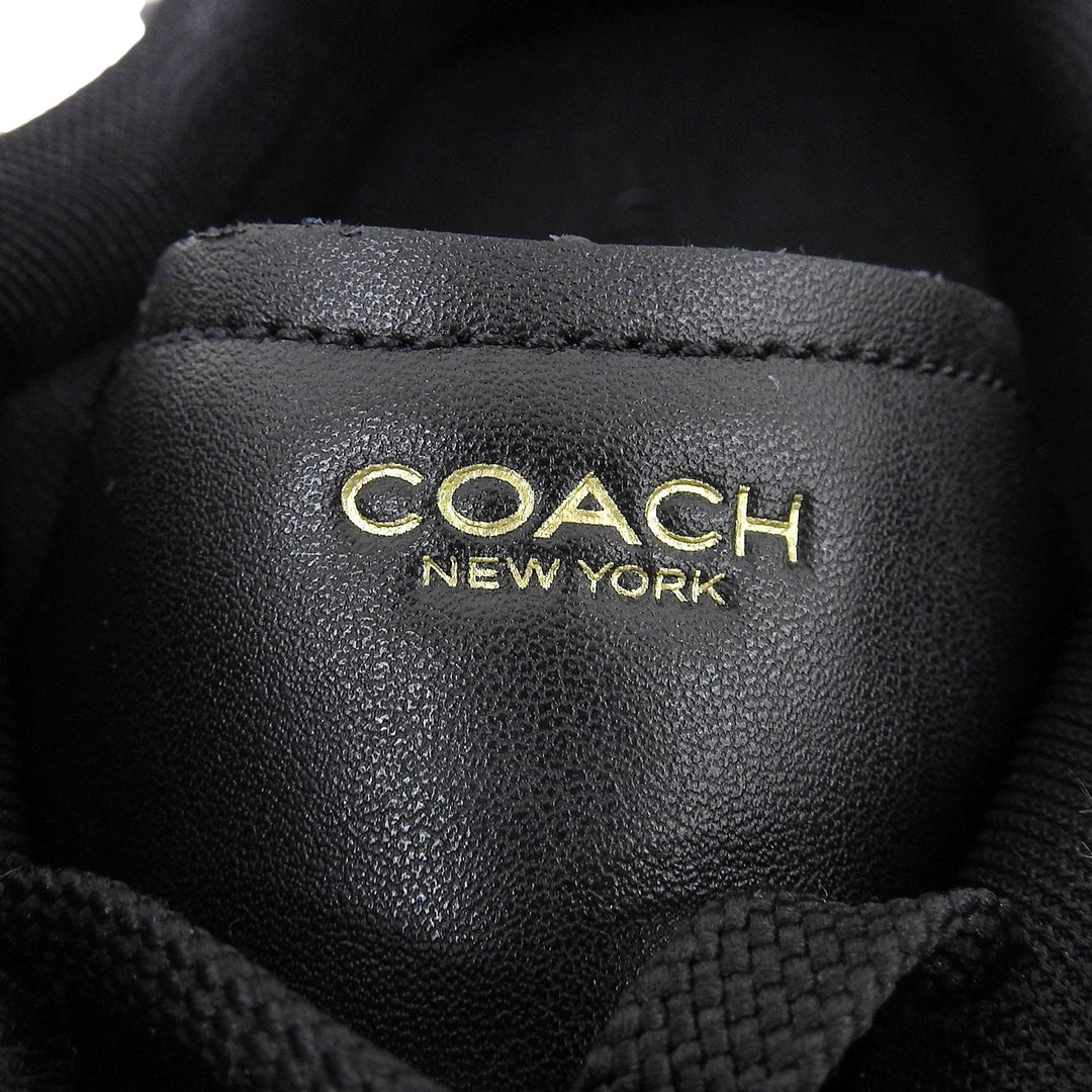 Pristine COACH Other shoes HIGH LINE LTR SNK black leather mens CX120