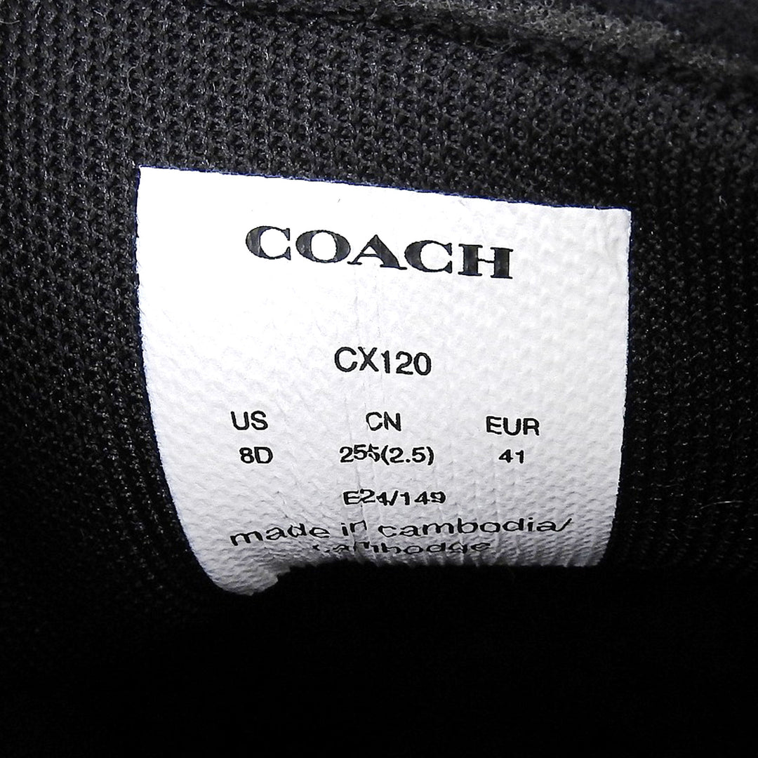 Pristine COACH Other shoes HIGH LINE LTR SNK black leather mens CX120