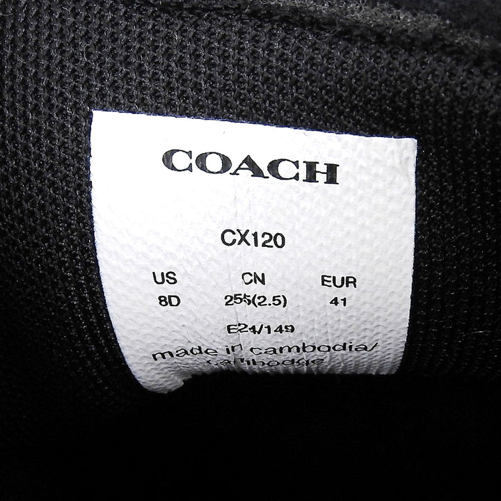 Pristine COACH Other shoes HIGH LINE LTR SNK black leather mens CX120