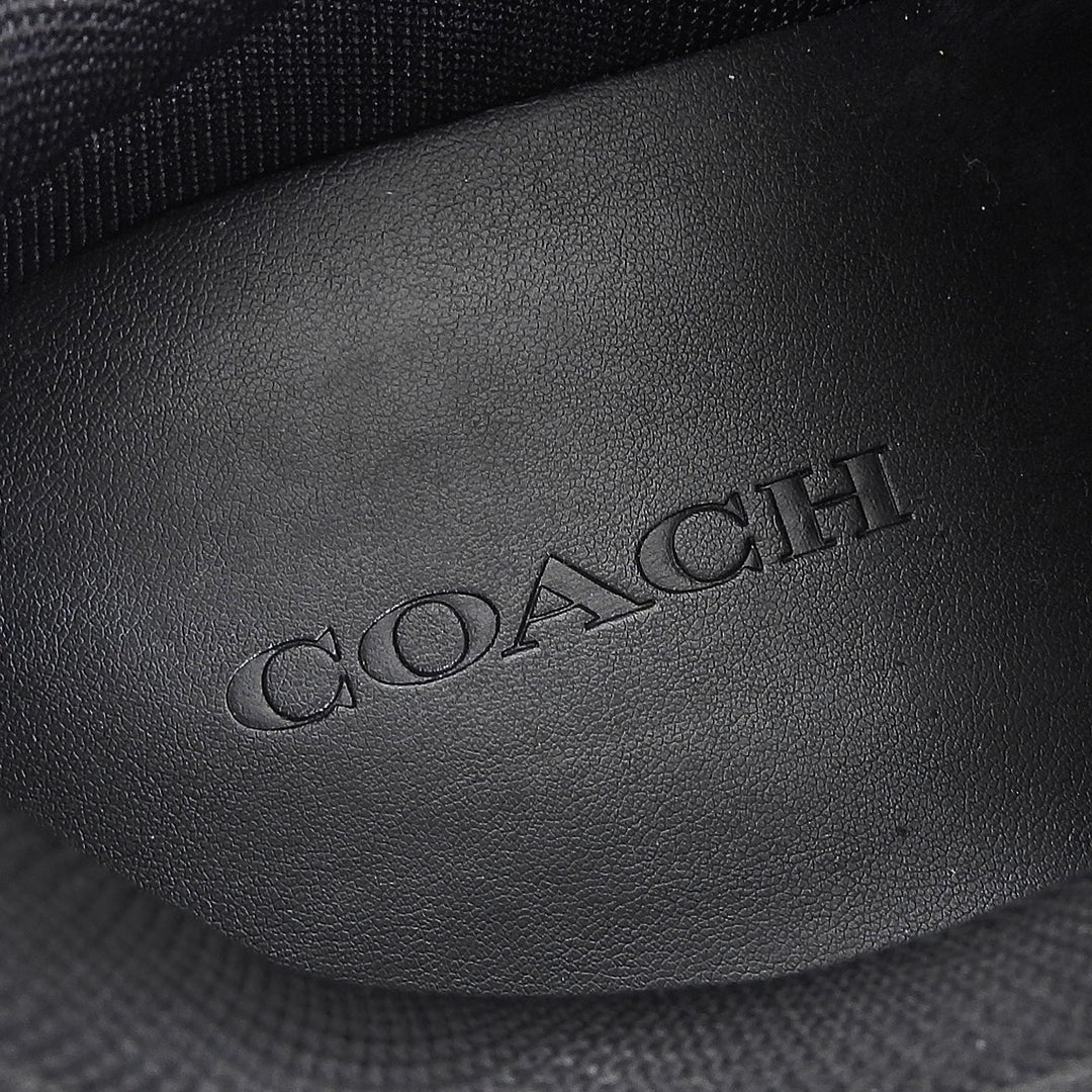Pristine COACH Other shoes HIGH LINE LTR SNK black leather mens CX120