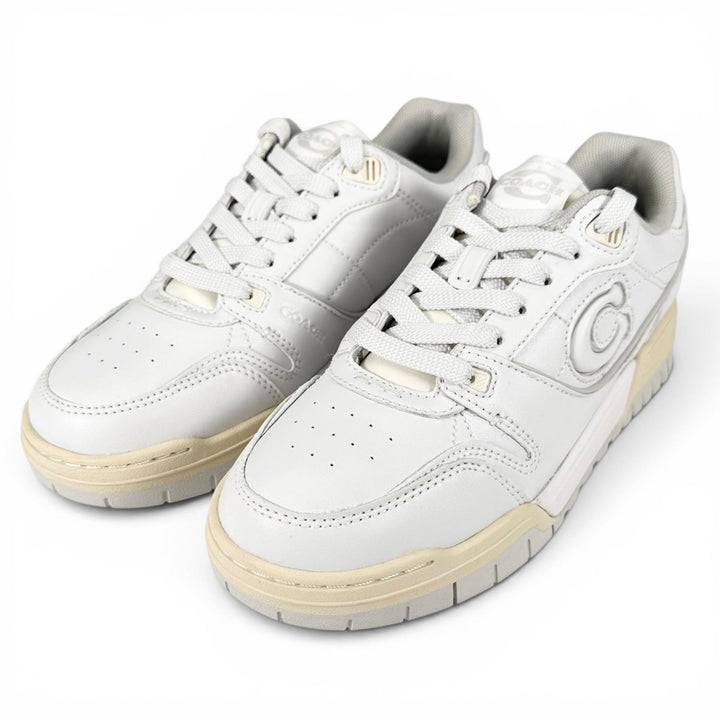 Pristine COACH sneakers SOHO Soho C logo grooved sole white leather Women CCN65