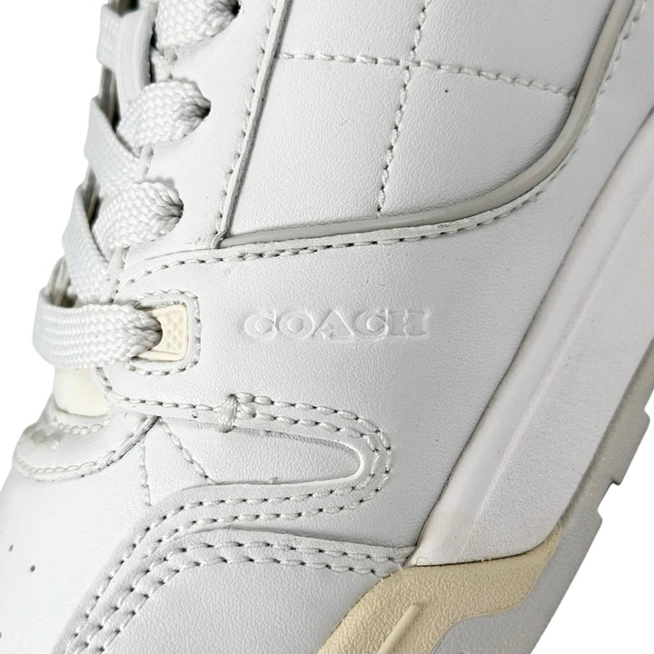 Pristine COACH sneakers SOHO Soho C logo grooved sole white leather Women CCN65
