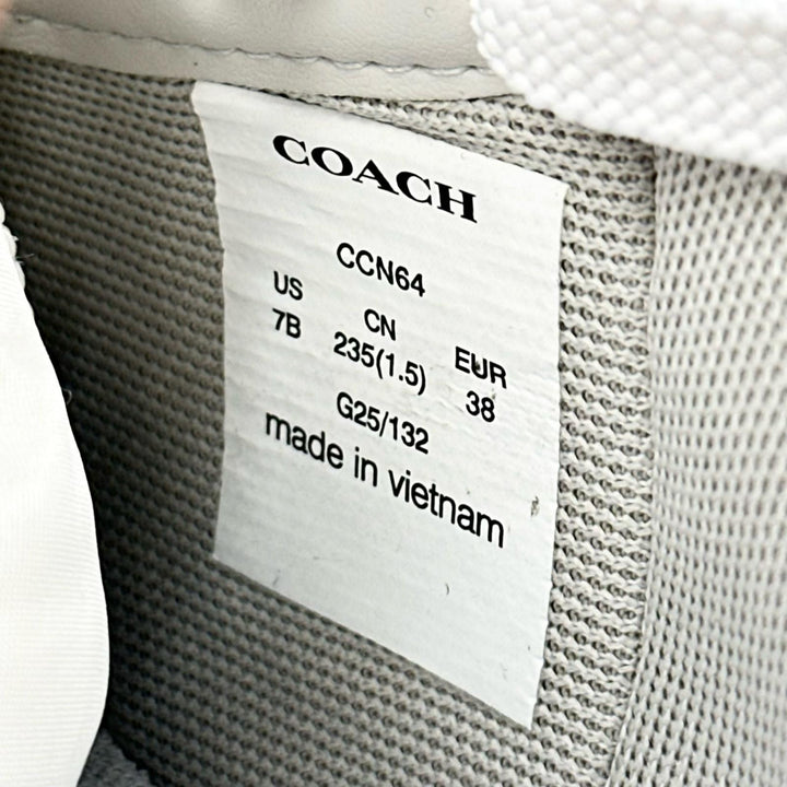 Pristine COACH sneakers SOHO Soho C logo grooved sole white leather Women CCN65