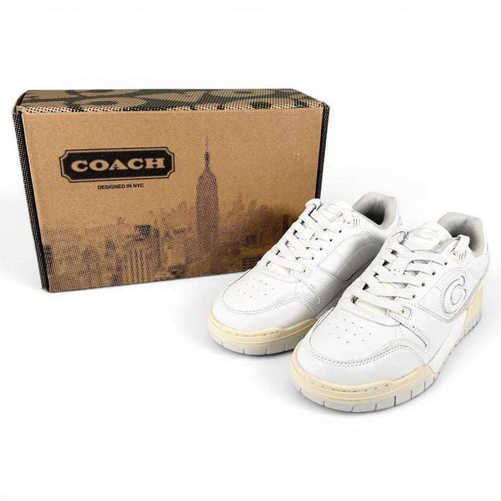Pristine COACH sneakers SOHO Soho C logo grooved sole white leather Women CCN65