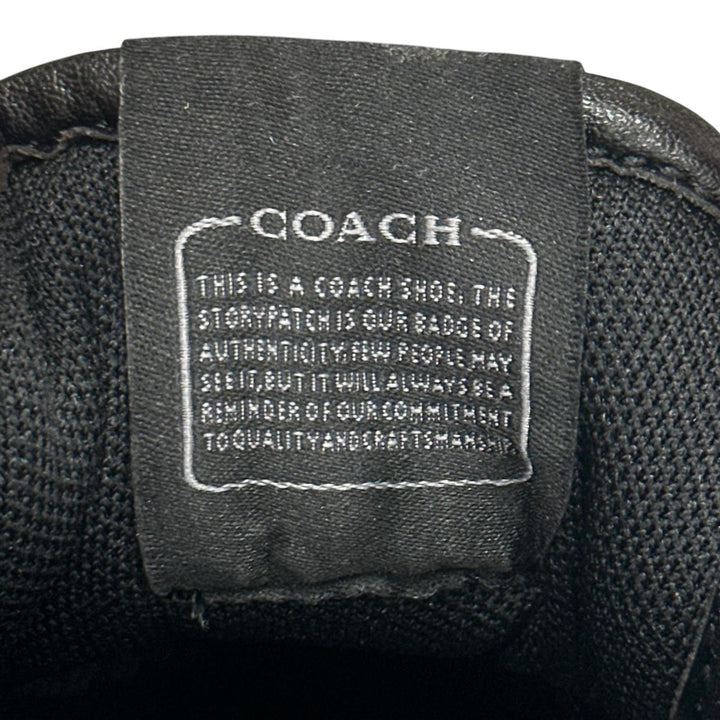 Pristine COACH sneakers SOHO Soho C logo black leather Women 7.5 CCN65