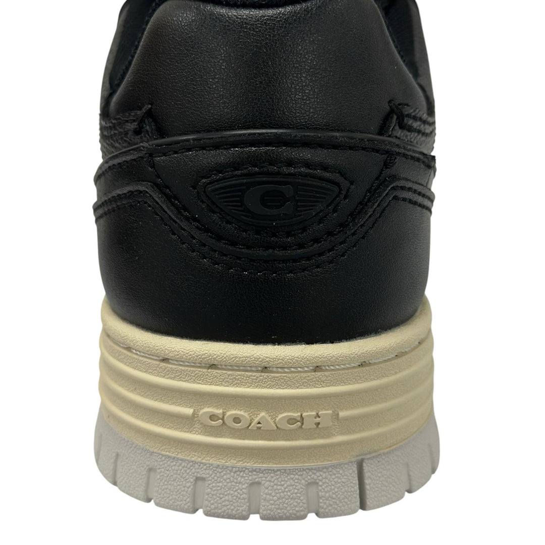 Pristine COACH sneakers SOHO Soho C logo black leather Women 7.5 CCN65