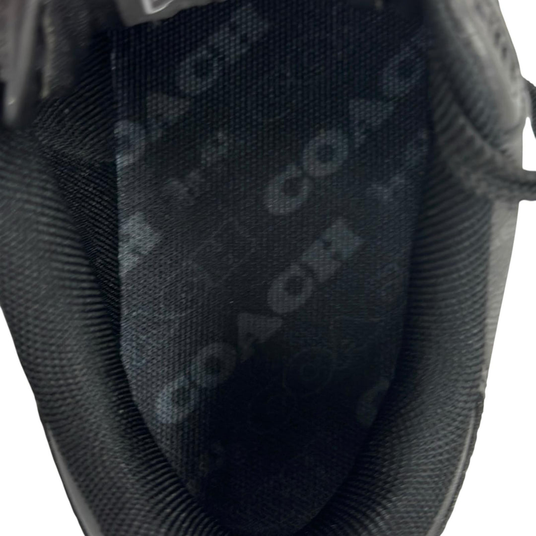 Pristine COACH sneakers SOHO Soho C logo black leather Women 7.5 CCN65