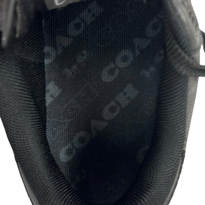 Pristine COACH sneakers SOHO Soho C logo black leather Women 7.5 CCN65