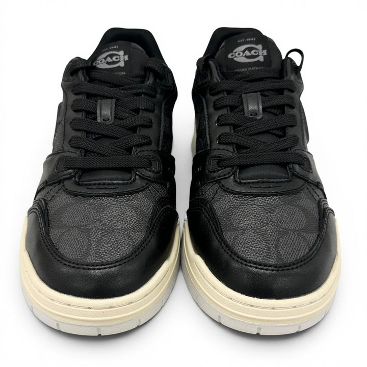 Pristine COACH sneakers SOHO Soho C logo black leather Women 7.5 CCN65
