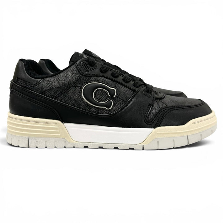 Pristine COACH sneakers SOHO Soho C logo black leather Women 7.5 CCN65