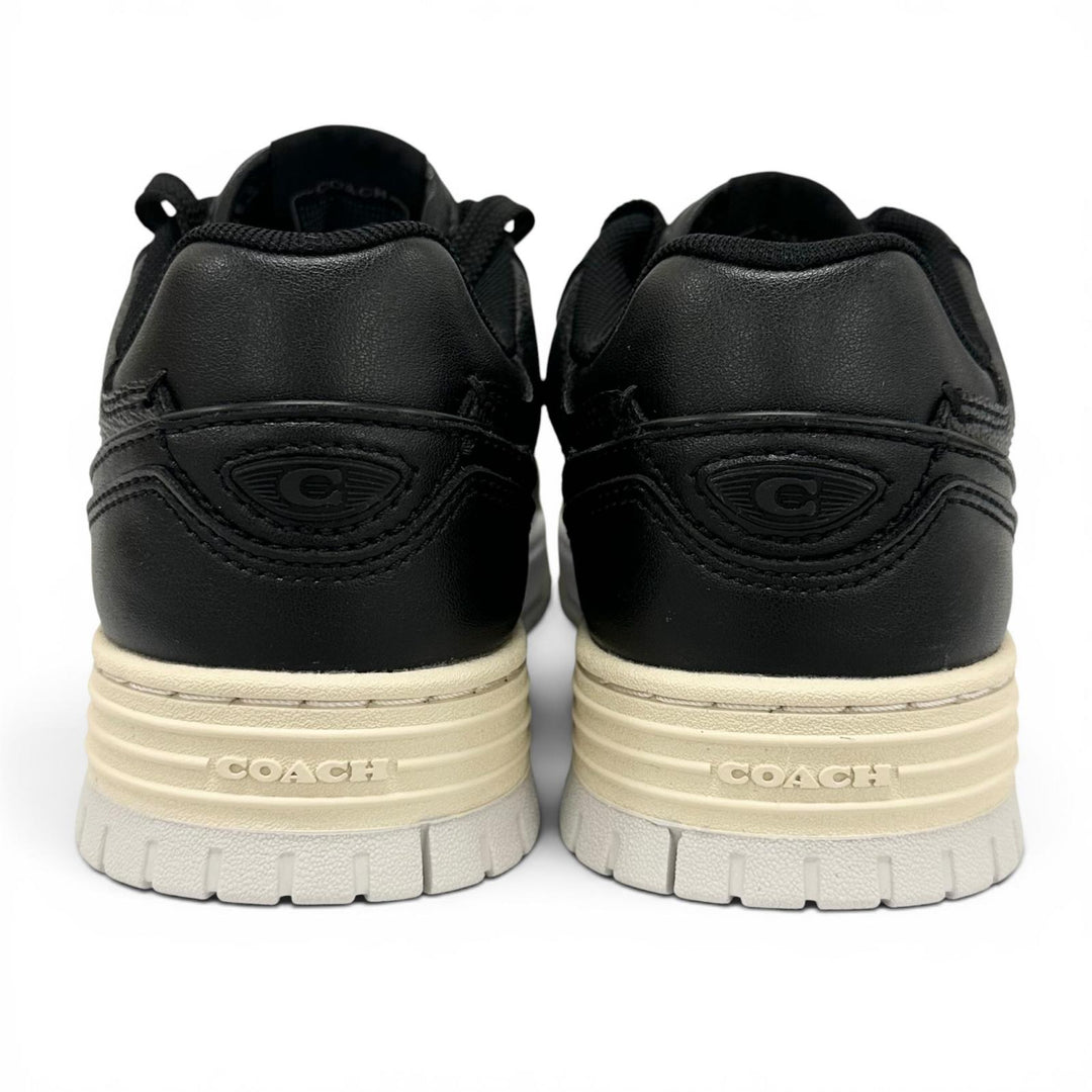 Pristine COACH sneakers SOHO Soho C logo black leather Women 7.5 CCN65